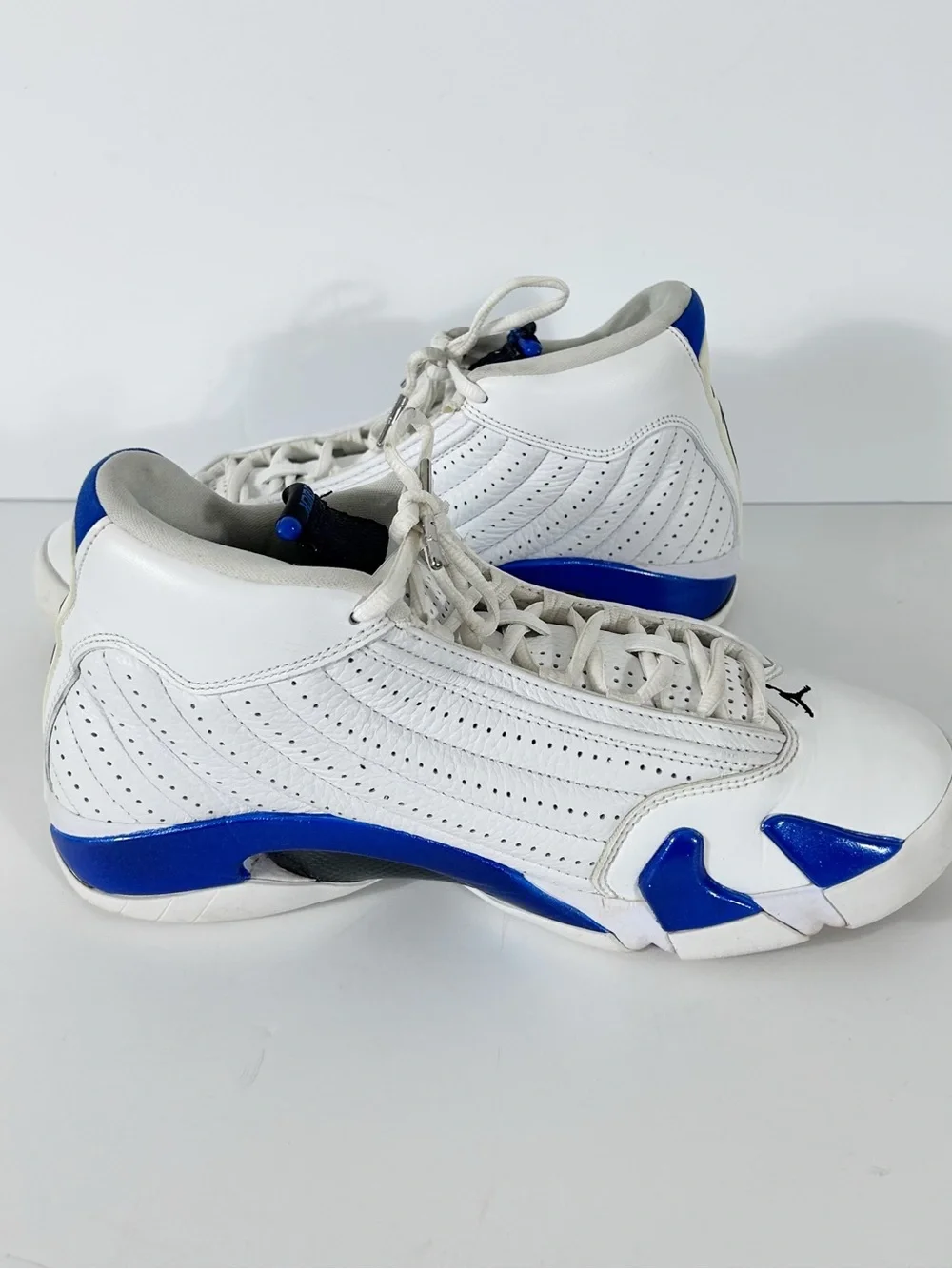 Nike Air Jordan 14 Retro Hyper Royal White 487471 104 Men's Size 9.5